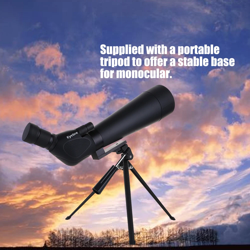 

20-60x60 Nitrogen-filled Telescope Waterproof Spotting Scope Tripod Portable Travel Scope Monocular Telescope Tripod Telescope