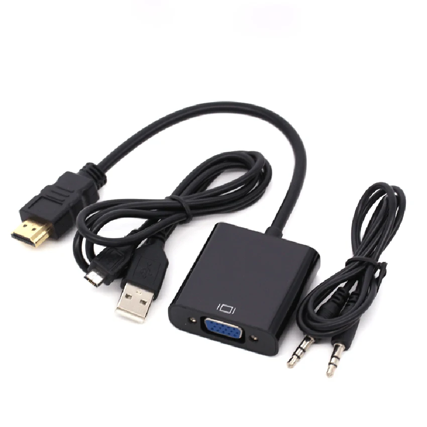 High Quality HDMI to VGA Adapter Male To Famale Converter Adapter 1080P Digital to Analog Video