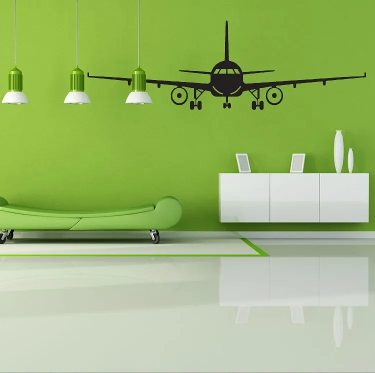 removable 3d airplane wall sticker house muraux art decor wall mural