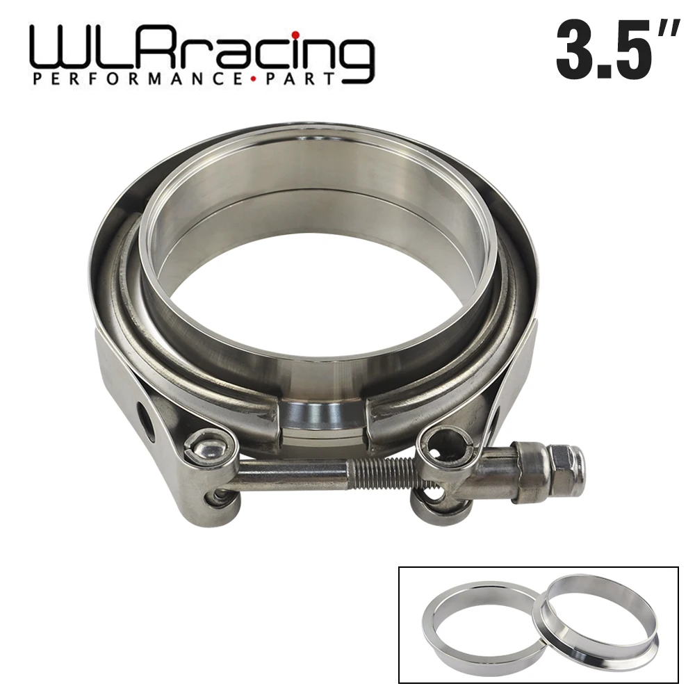 

WLR RACING - 3.5" SUS 304 Steel Stainless Exhaust V Band Clamp Flange Kit QUICK RELEASE CLAMP Male Female FLANGE OR NORMAL TYPE