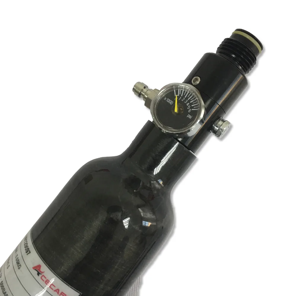 AC303561 Мини Охота PCP Пейнтбол применение бак 0.35L HPA 4500PSI композитного углеродного волокна Air Tank для сжатого воздуха пистолет Acecare