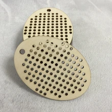 Овальный деревянный вышивки крестом кулон