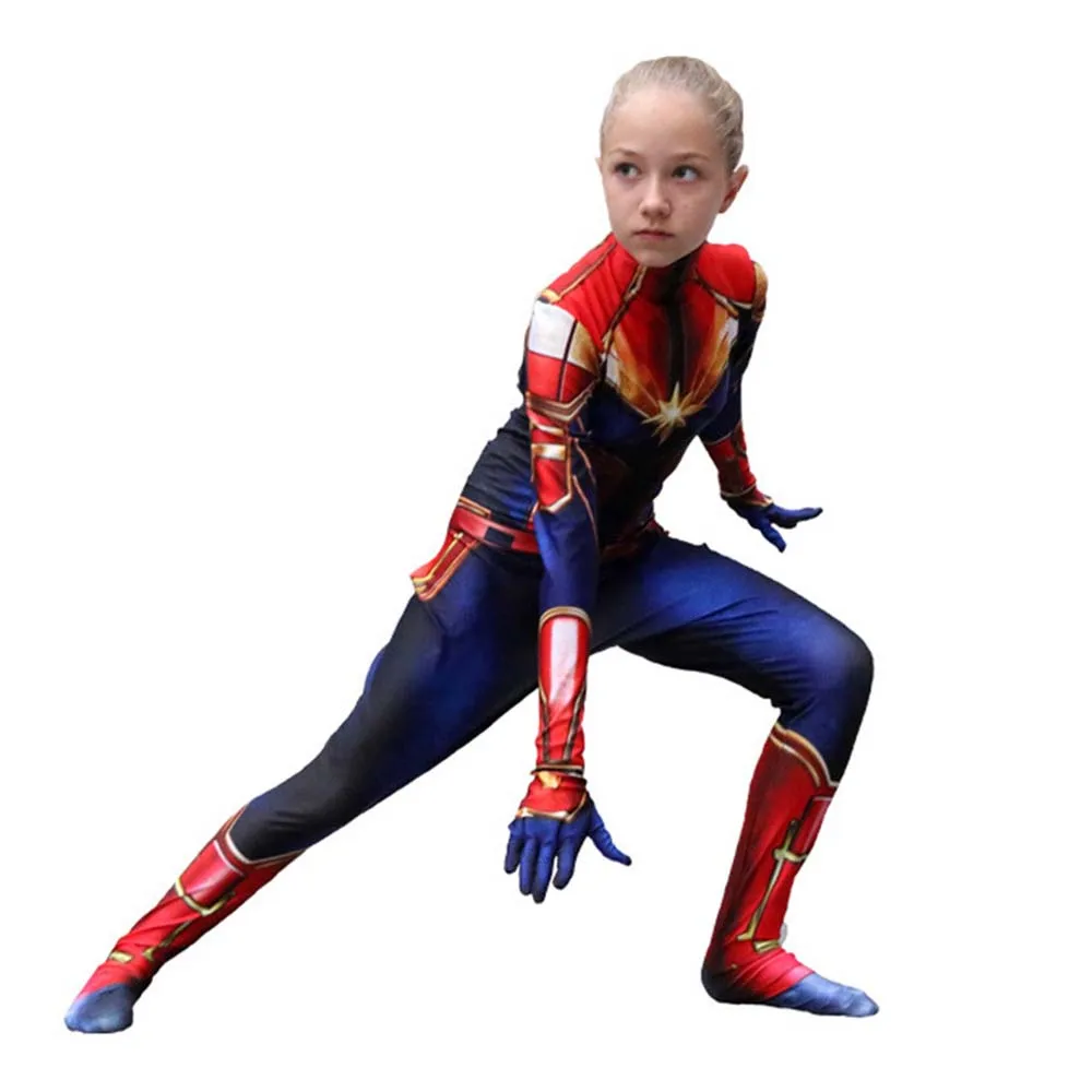 Kids Captain Marvel Costume Adult Avenger Endgame Marvel Carol Danvers Cosplay Jumpsuit Superhero Fancy Dress Halloween Costume Kids Captain Marvel Costume Adult Avenger Endgame Marvel Carol Danvers Cosplay Jumpsuit Superhero Fancy Dress Halloween Costume