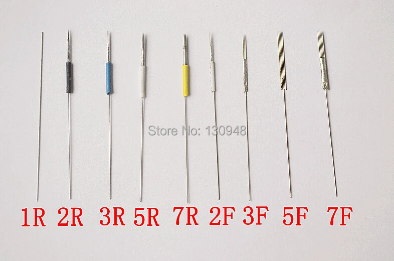 500 шт. разноцветные иголки для бровей 1RL/2RL/3RL/5RL/7RL/3F/5F/7F Перманентный макияж 0 35*50 мм |