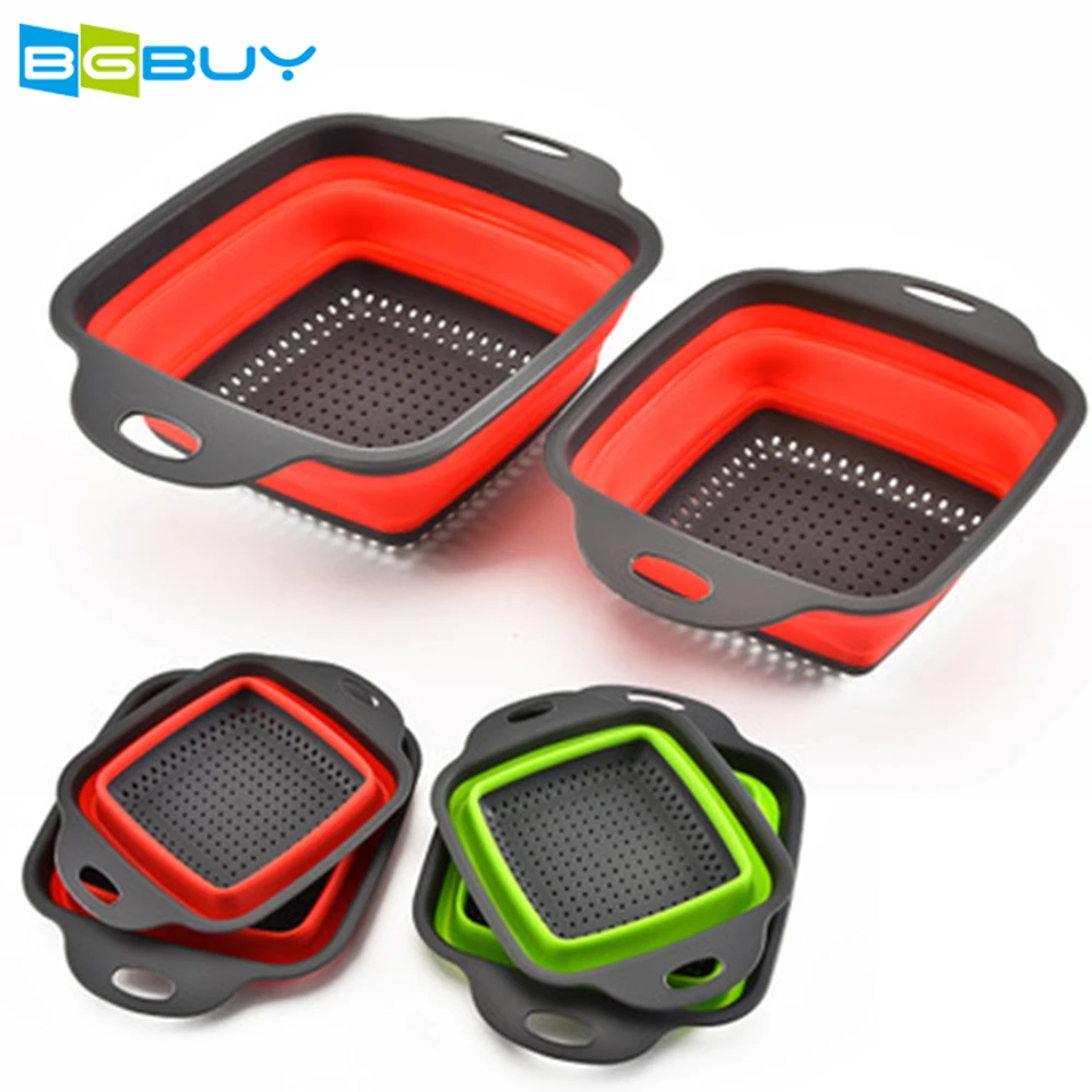 

Plastic Colander Fruit Vegetable Washing Drain Basket Collapsible Magic Basket Strainer Utensil Kitchen Sink Accessories