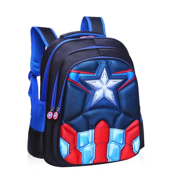 

For Boys Girls Children schoo bag Primary Students Superhero Backpack Children school Backpacks Boys Captain America School Bags