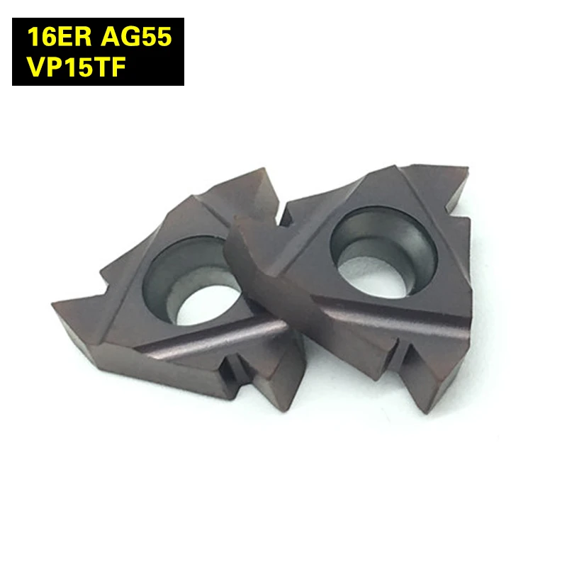10Pcs 16ER AG55 VP15TF Thread Turning Tools Carbide inserts Cutting Tool CNC Tools Lathe tools Lathe