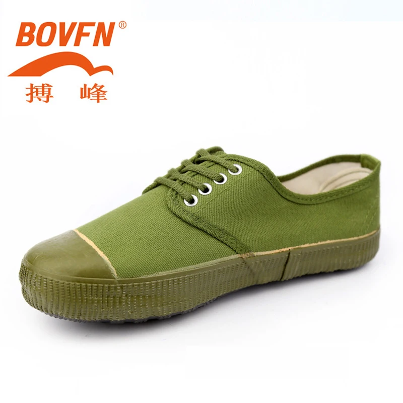 

Low-top Rubber Safety Shoes Man Industrial Farmland Garden Military Wear-resistant Non Slip Canvas Shoes Work Army Green Foot