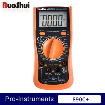 

890C+ Victor RuoShui Digital Multimeter 2000 Counsts Manual Range True RMS Capacitance Resistance Temperature Transistor