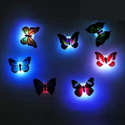 3 шт./компл. бабочка ночник красочный светодио дный светодиодный спальня ребенок экономия энергии декоративная прикроватная лампа