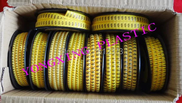 

10roll/lot Cable marker EC-0,EC-1,EC-2,EC-3,EC-J five size mixed in box