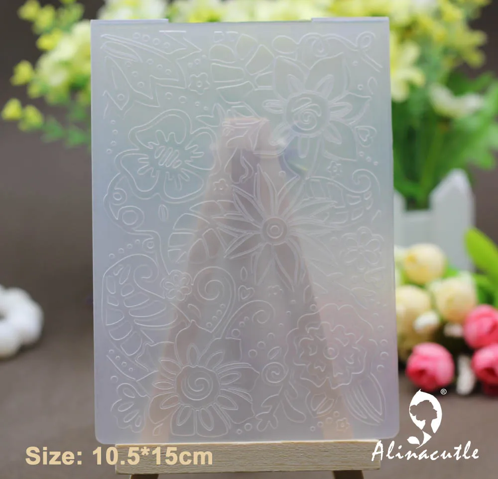 10 5*15 пластиковая папка для тиснения Alinacraft весенний цветок DIY альбом скрапбукинга