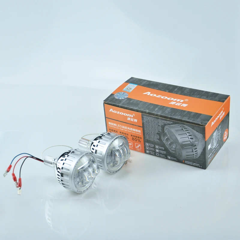 

AOZOOM 3 inch Upgrade Quality OEM LED High Low Beam Lens Module lens Projector lens with Angel eyes,dual fan and high brightness