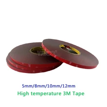 High temperature 3M Tape 5mm 8mm 10mm 12mm Automobiles For Auto Truck Acrylic Foam Double Side Adhesive Tape