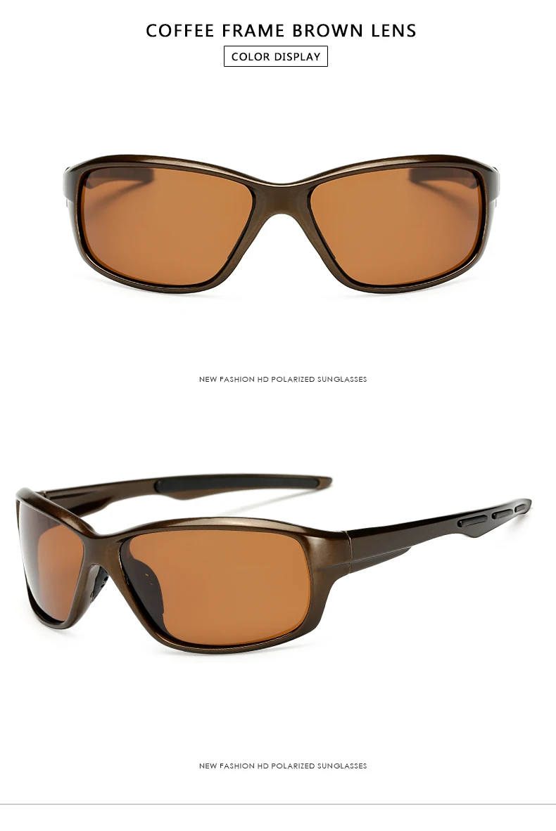 Новые поляризованные мужские модные солнцезащитные очки с градиентными линзами мужские очки для вождения UV400 поляризационные очки lunette G211 - Цвет линз: brown lens