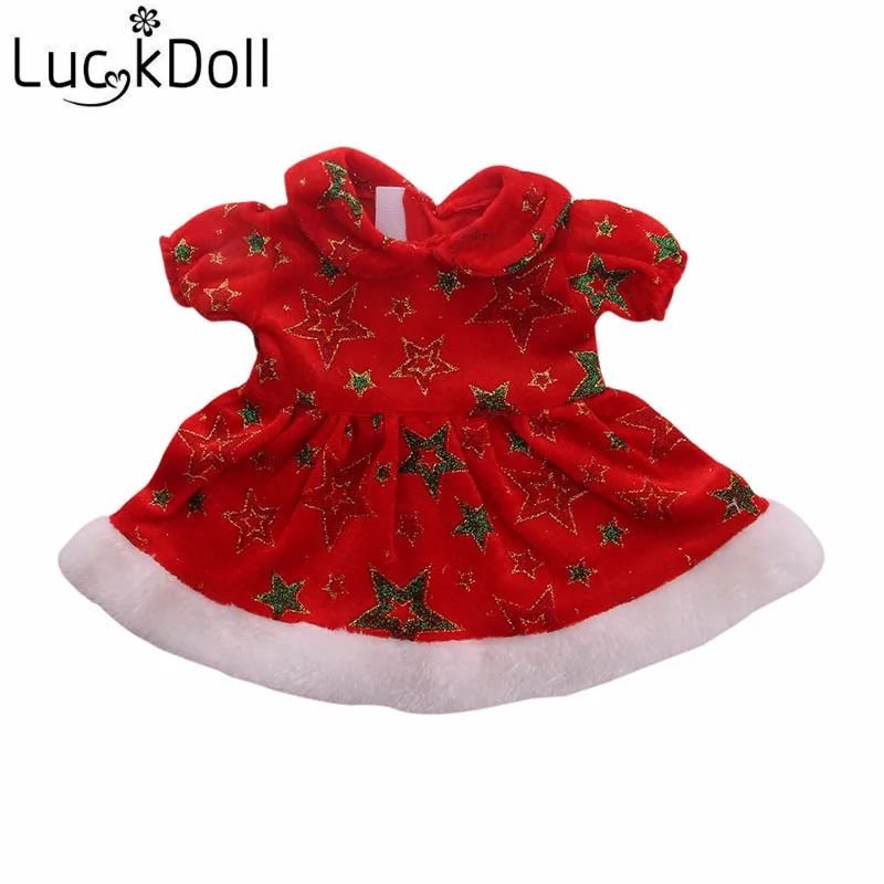 Luckdoll Рождественская Кукла трикотаж+ трусики+ обувь подходит 18 дюймов американские кукольные аксессуары лучший подарок