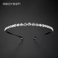 Mecresh бусины из горного хрусталя Свадебная повязка для волос/имитация шпилька для волос с жемчужиной свадебные аксессуары для волос ювелирные изделия TS001 - изображение