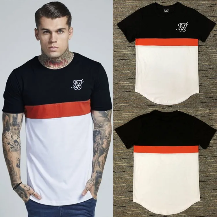 أزياء الصيف الربط التباين siksilk تي شيرت مطرز القطن غنيمة القمصان سكيت t قميص الصلبة الهيب هوب تي شيرت الرجال أزياء الصيف الربط التباين siksilk تي شيرت مطرز القطن غنيمة القمصان سكيت t قميص الصلبة الهيب هوب تي شيرت الرجال
