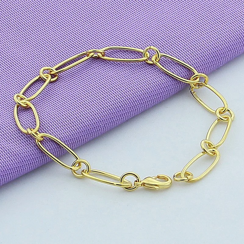 925 серебряные ювелирные изделия Шарм золотые браслеты цепи для женщин девушек браслет ювелирные изделия