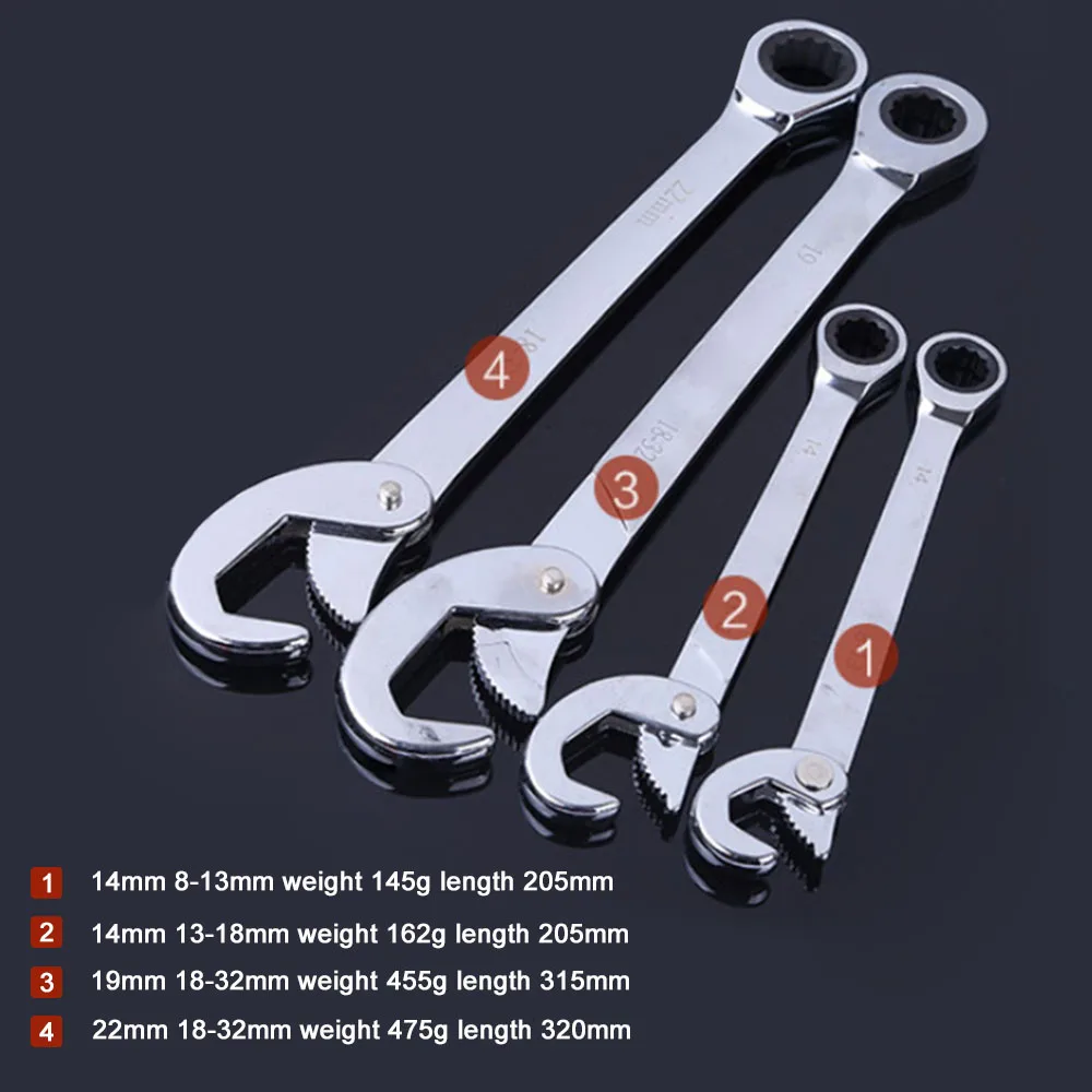 

1PC Combination Ratchet Wrench with Snap Grip Spanner Multifunctional Hand Tools