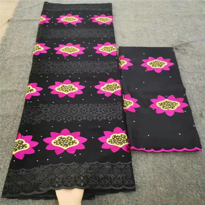 

2019 Swiss voile lace in Switzerland high quality 5+2 Swiss lace fabric newest Dubai beads lace African French fabric HL030820