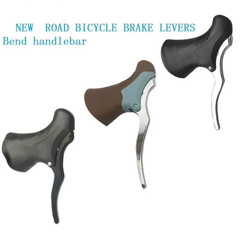 Bike Disc V Brake Road Bicycle Bend handlebar Brake Levers 22.2mm 23