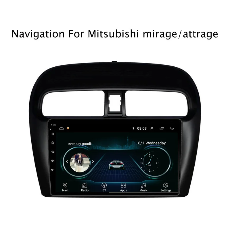 Ectwodvd 9 &quotAndroid 8 1 автомобильный dvd плеер gps навигация для Mitsubishi Mirage Attrage Радио