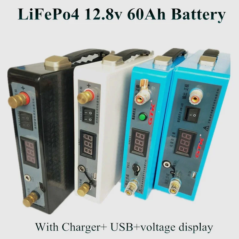 Водонепроницаемый 12v 50ah 60ah Lifepo4 BMS 4S 12 8 v USB порт для RV Открытый Кемпинг инвентор