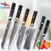 FINDKING-manija octogonal con patrón de escalera profesional, 6 uds., 67 capas, acero damasco, ébano, madera, juego de cuchillos de Chef, Juego de Cuchillos de Cocina ► Foto 1/6