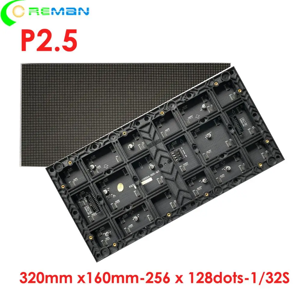 Оптовая цена Большая скидка p2.5 светодиодный модуль 16x32 160x320 320x320 Крытый открытый