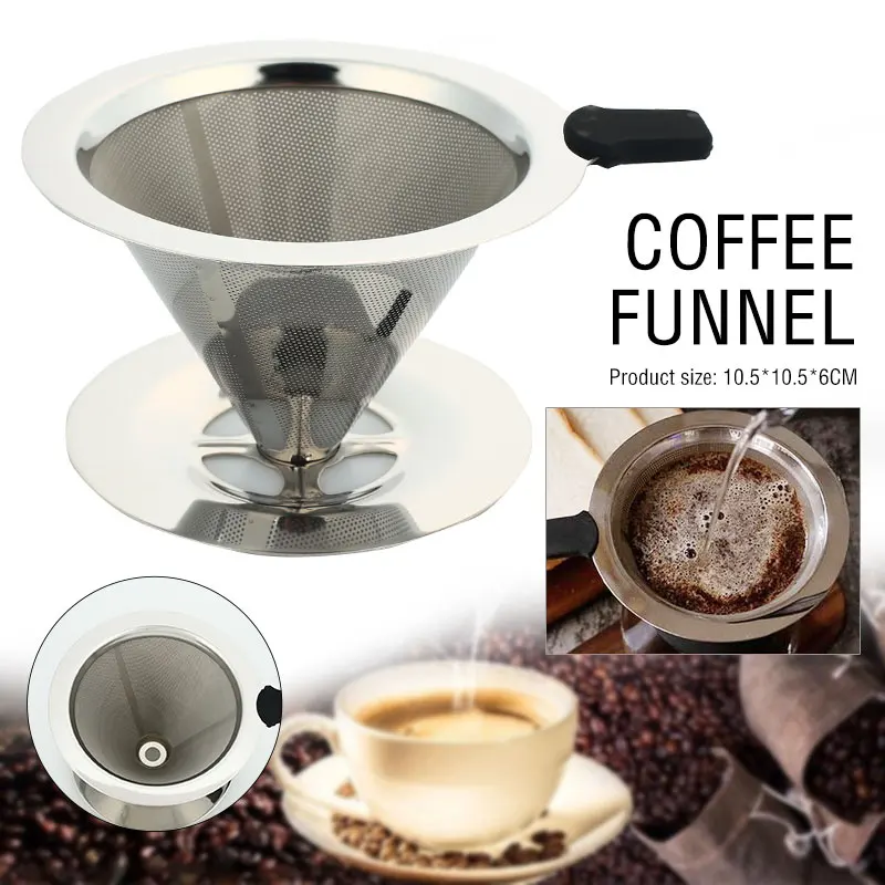 Baskets Coffee Funnel Coffee Filter Mesh Coffee Filter Reusable