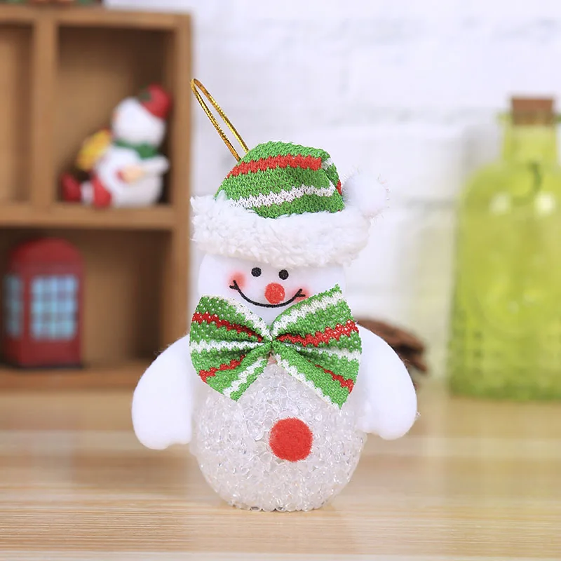 Горячий Рождественский подарок светодиодный снеговик свет украшения для рождественской елки висячие украшения