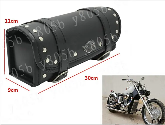 Motorcycle Tool Bag Fork Handlebar Buckle Bags For Harley Davidson Sportster XL883 1200 Dyna ...