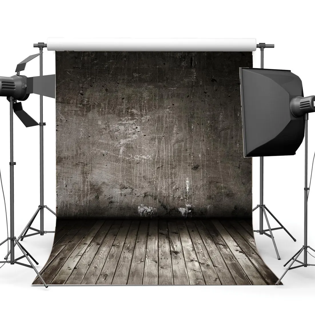 Grunge Blurry Wallpaper Backdrop Solid Color Nostalgia Wood Floor Backdrops Shabby Stripes Wooden Background | Электроника