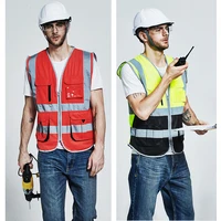 High Visibility Reflective Safety Vest with Multi Pockets
