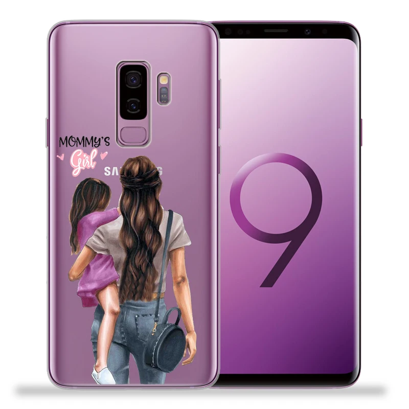 Модный чехол для телефона с изображением суперпапы мамы и дочки для samsung Galaxy S9 S8 S10 Plus S7 S6 Edge S10 Lite Note 8 9 Funda Etui