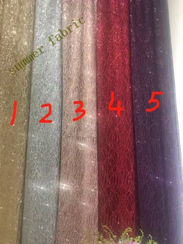 

African net lace for women dress New Arrival african Tulle lace fabric with glitter