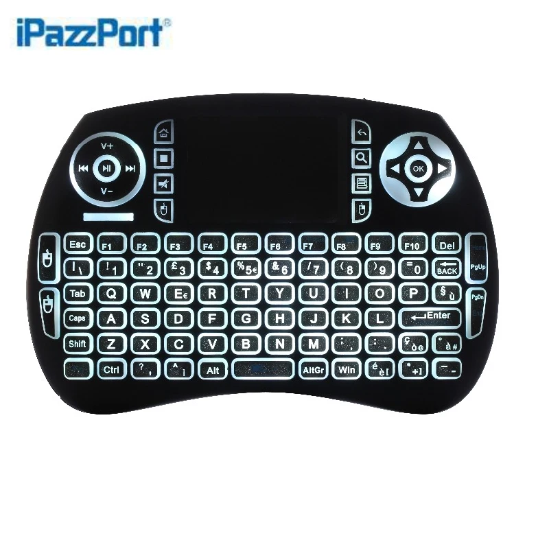 High quality 2.4GHz USB Mini Wireless QWERTY keyboard with TouchPad and