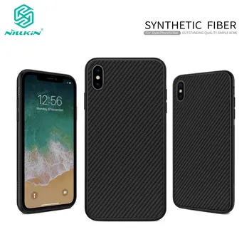 

Case for iPhone XS Max Nillkin Synthetic Fiber Carbon Fiber PP Plastic Back Cover sFor iPhone Xs Max Case
