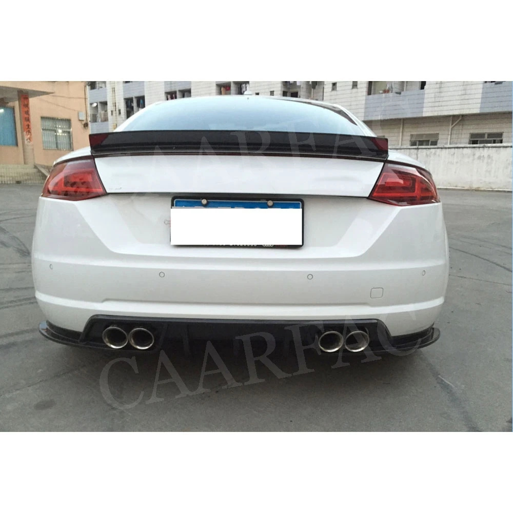 Для Audi TT диффузор губа на задний бампер спойлер для TTS TTRS 2015 2017 BT Стиль задняя