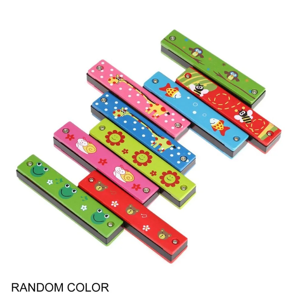 

TASI Colorful Harmonica 16 Holes Tremolo Harmonica Children Musical Instrument Educational Toy Gift for Kids