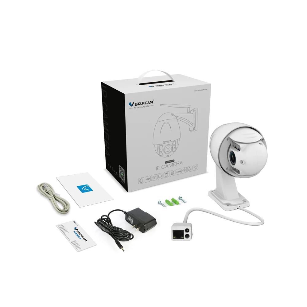 VStarcam Беспроводная купольная Поворотная ip камера наружная 1080 P HD 4X зум CCTV
