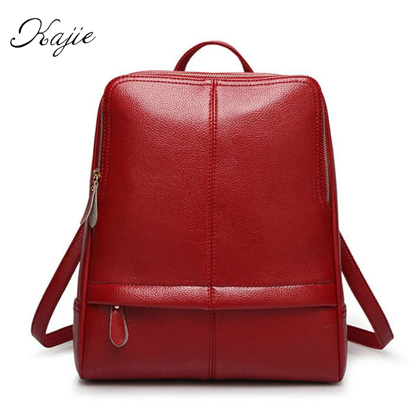 

Fashion Design Genuine Leather Women Backpacks School Bags For Teenager Girls Shoulder Bags Daily High Quality Mochila Feminina