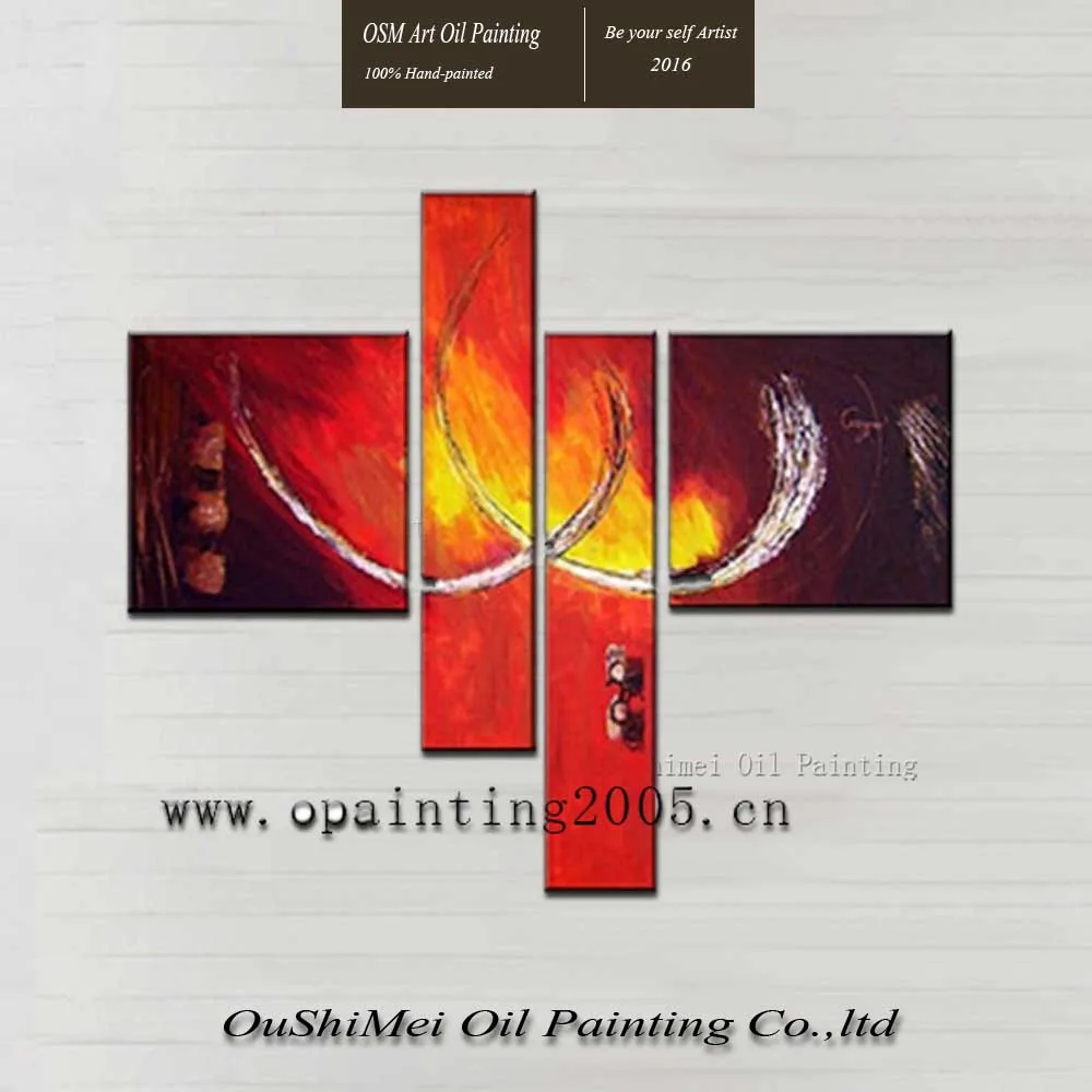 

Handmade Abstract Oil Paintings On Canvas Hang Picture For Living Room Wall Decor Acrylic Fire Paintings Red Black Pictures