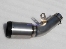 Modified Motorcycle Muffler Pipe Exhaust Damper Escape for S1000RR 2015 2016 Titanium Alloy Exhaust Muffler Pipe Set Blue Burnt