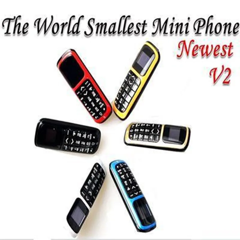 Оригинальный V2 мини мобильный телефон Bluetooth дозвон 0 66 ''Magiac голосовая