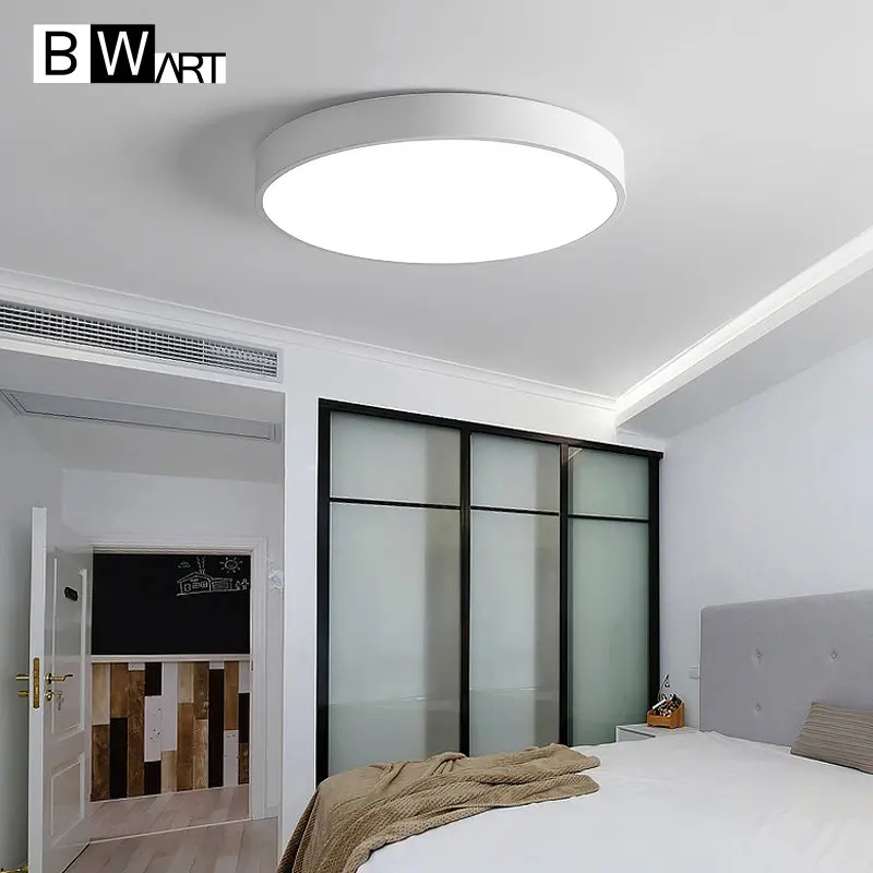 Bwart современной недорогой и высокое качество потолочные светильники для офиса гостевой исследование местный номер ультра-тонкий 5 см Лидер продаж пото лампа