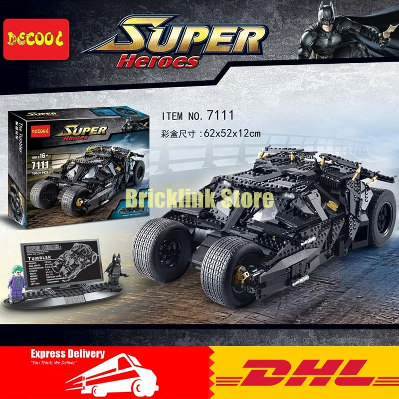 

DHL IN STOCK Upgrade Decool 7111 2113PCS Oversized Bat Car Batman The Combat Vehicle Bricks Giant Building Block Toys 78023