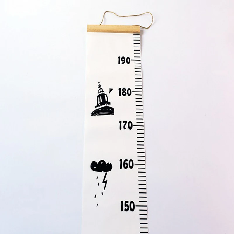 JX-LCLYL Wooden Wall Hanging Kids Growth Chart Height Measure Ruler Children Room Decor