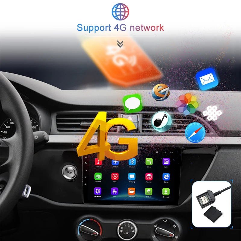 Best AWESAFE 2 din Android 8.1 Car Radio Multimedia video player gps navigation For KIA RIO 4 2017 sedan wifi head unit no DVD 2